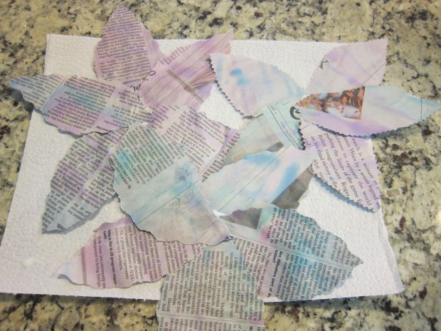 Newspaper Flowers (6)