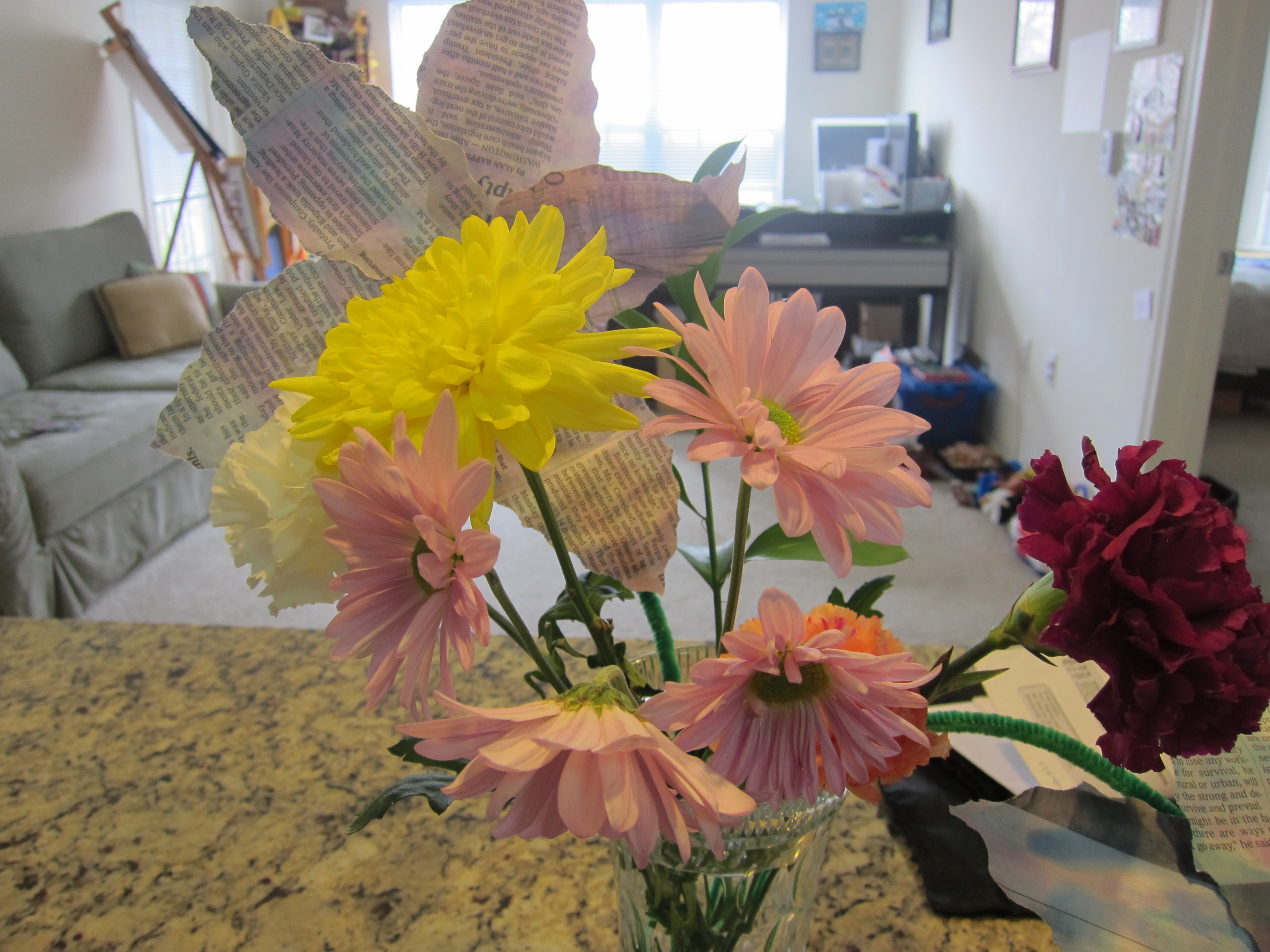 Newspaper Flowers alt