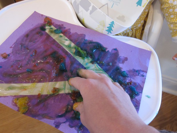 Finger Paint Tape Resist (3)