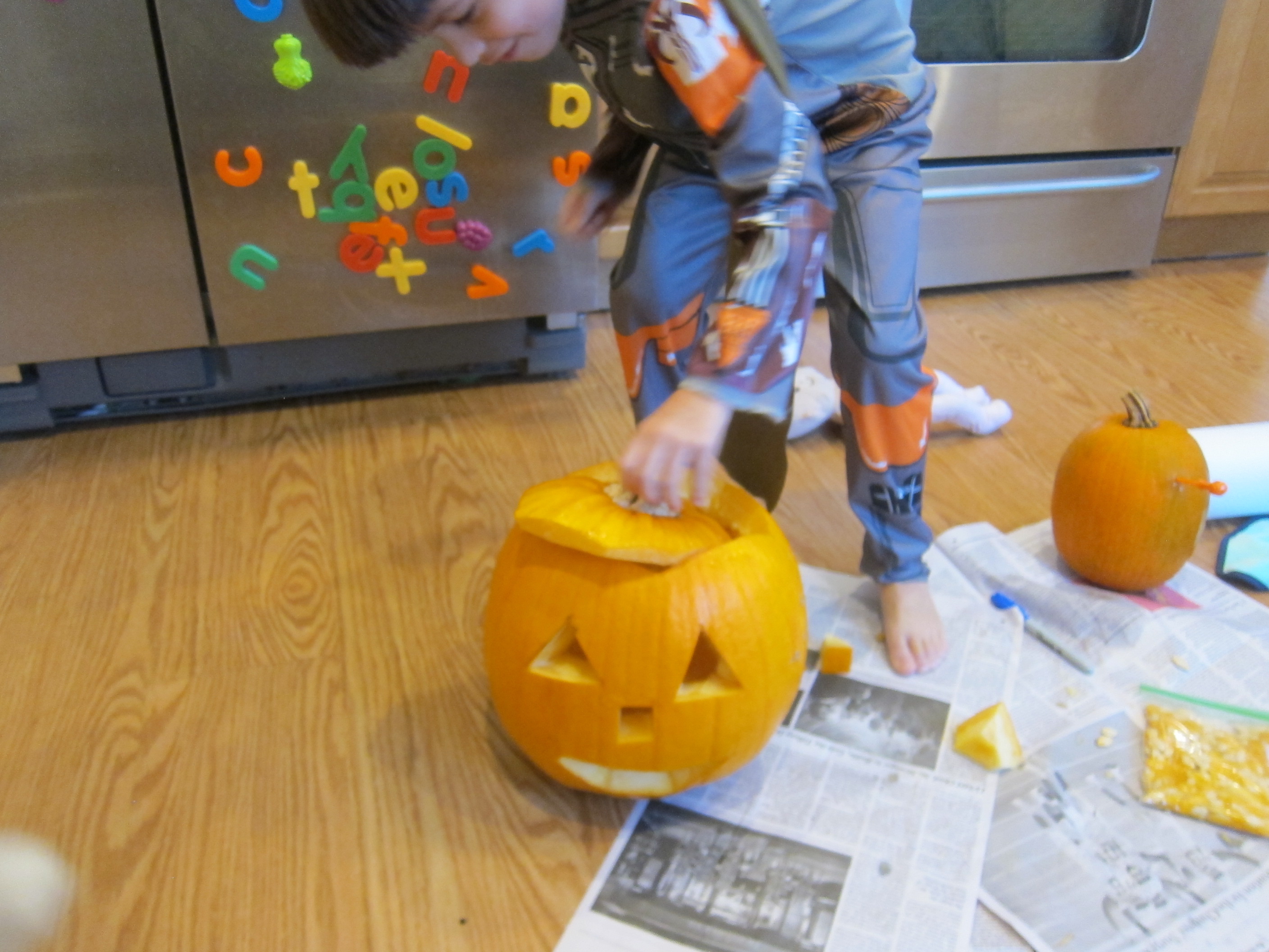 Exploring Pumpkin Guts (12)