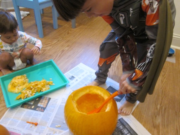 Exploring Pumpkin Guts (8)