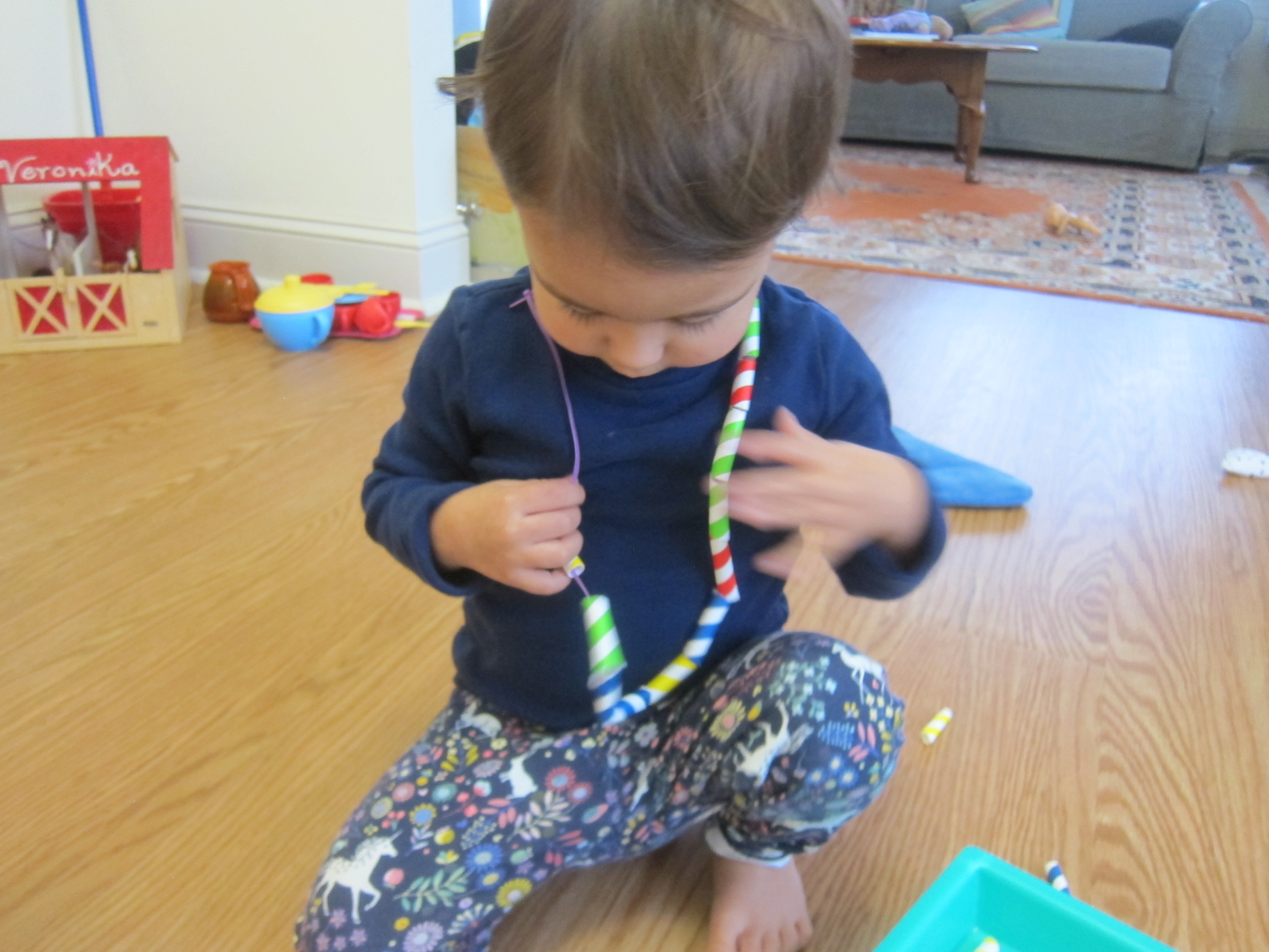 Straw-Beaded Necklace (6)