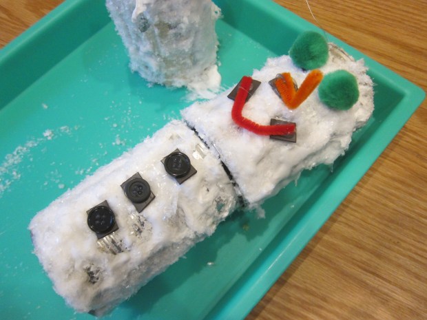 Snowman from Tin Cans (10)