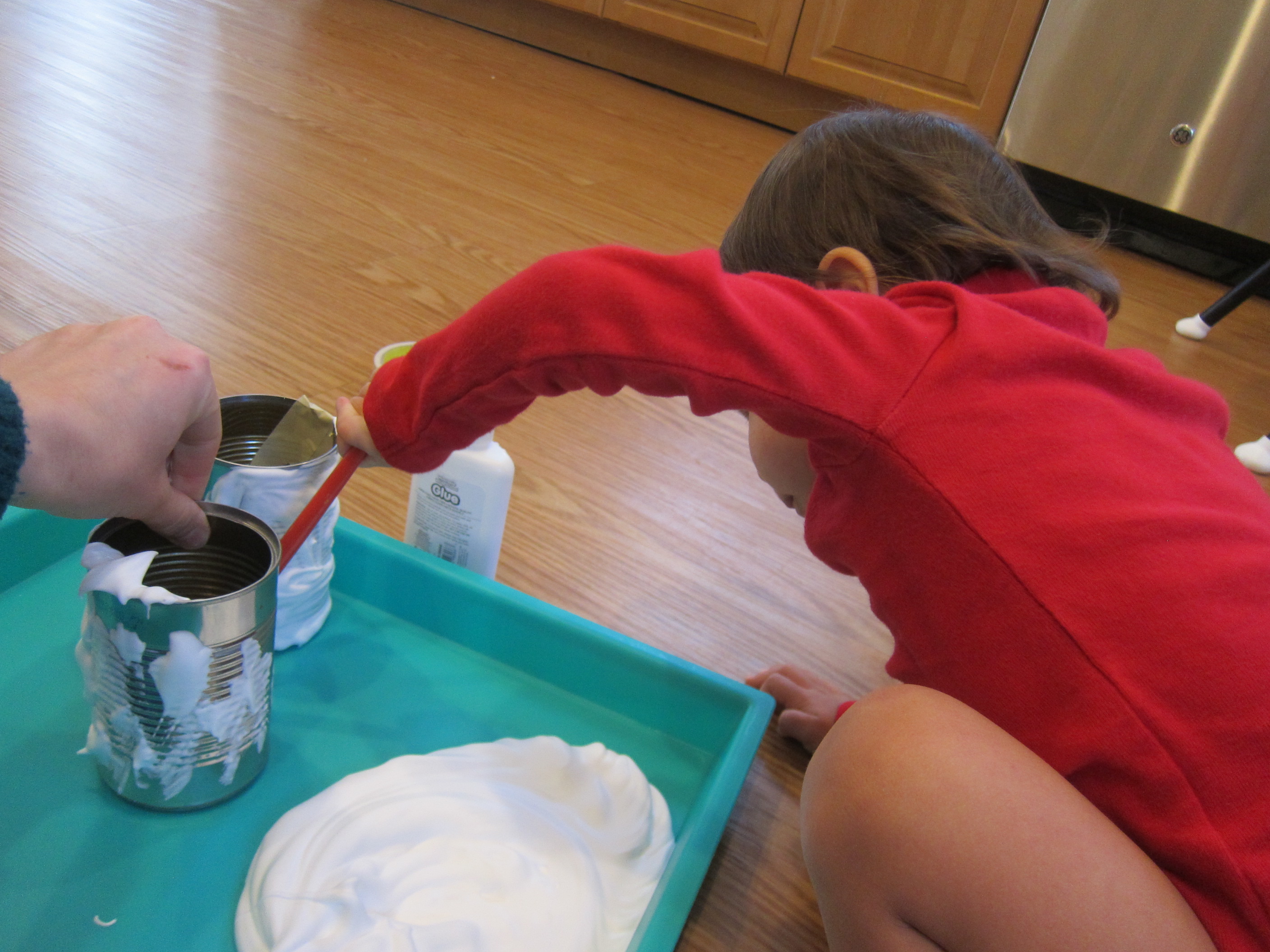 Snowman from Tin Cans (2)