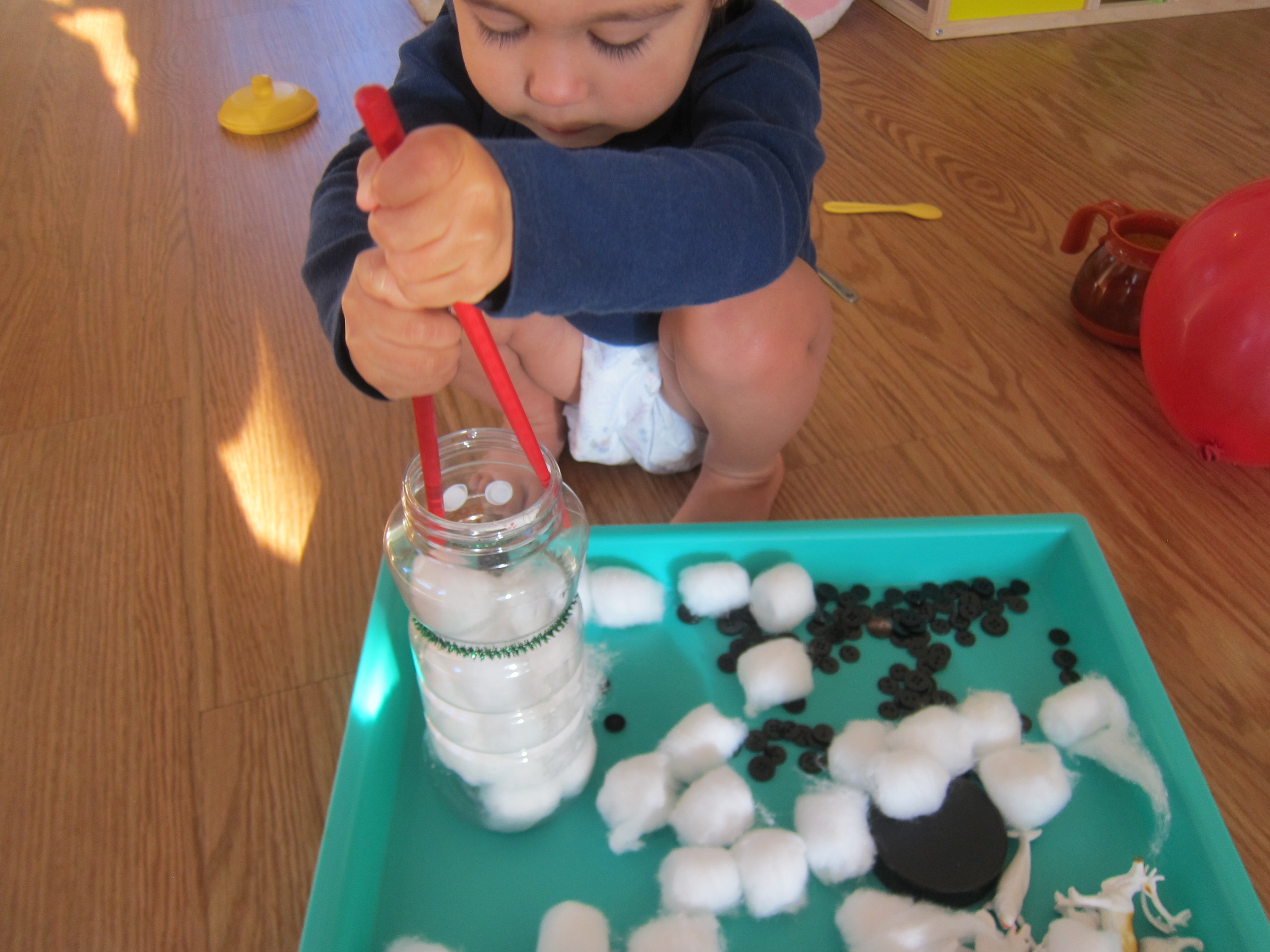 Snowman Sensory Bin (6)