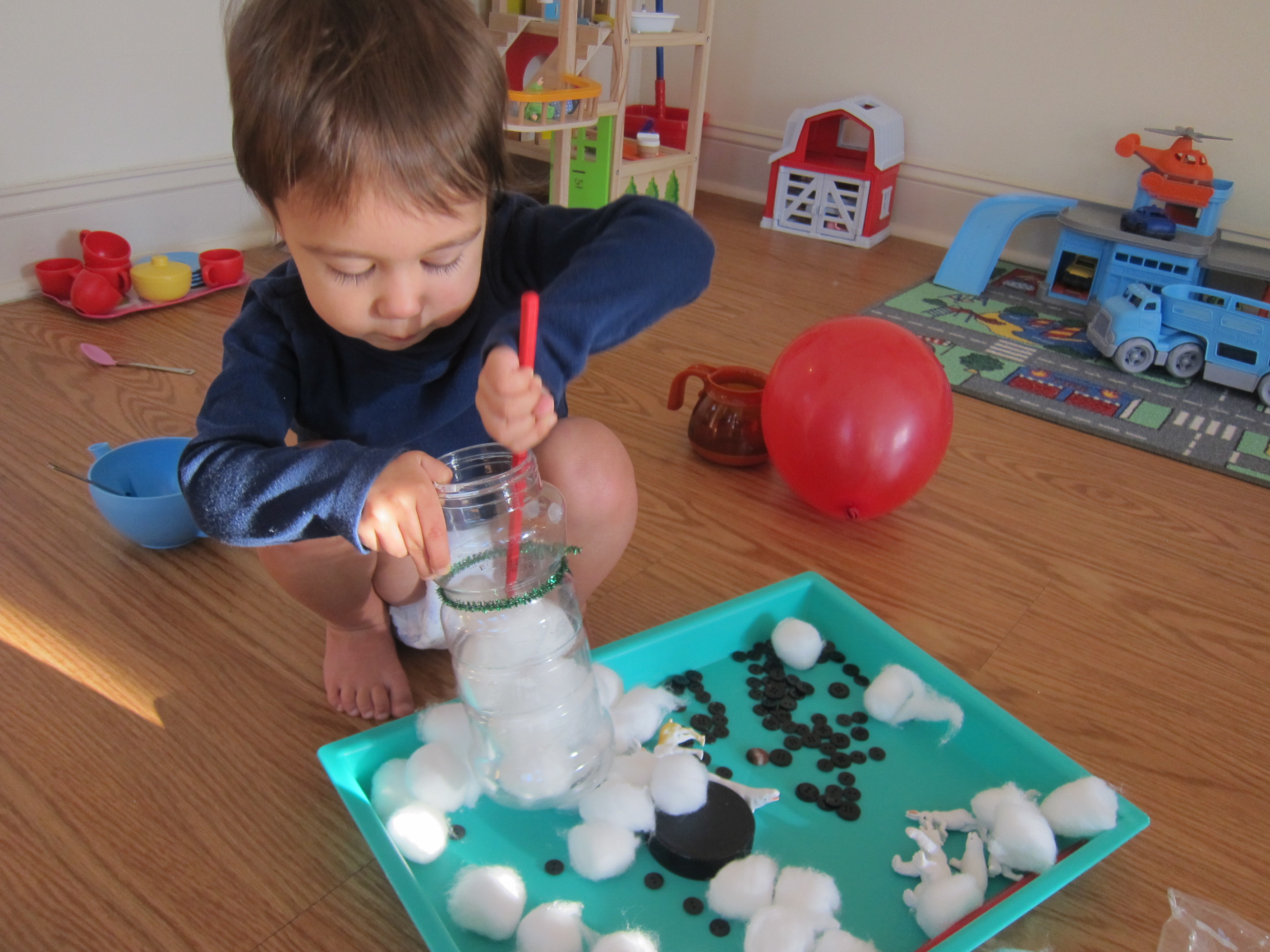 Snowman Sensory Bin (7)