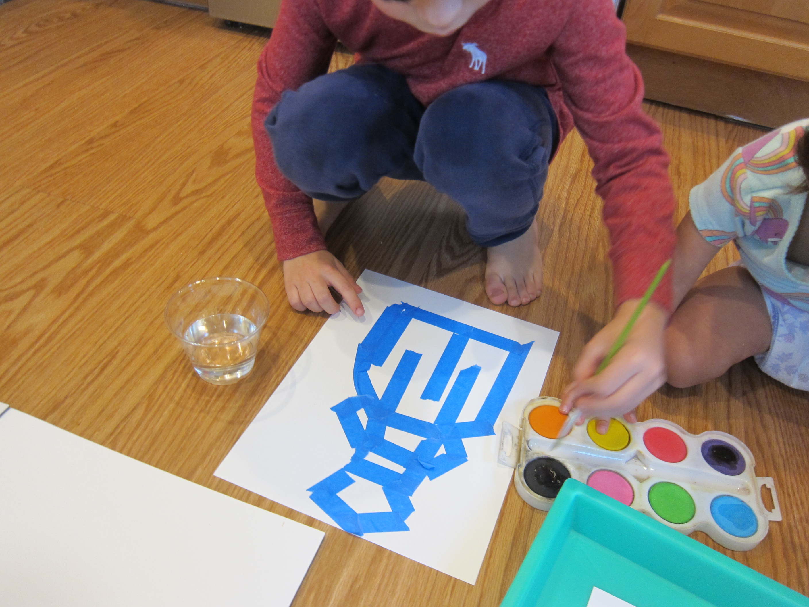 Watercolor &amp; Painter's Tape (1)