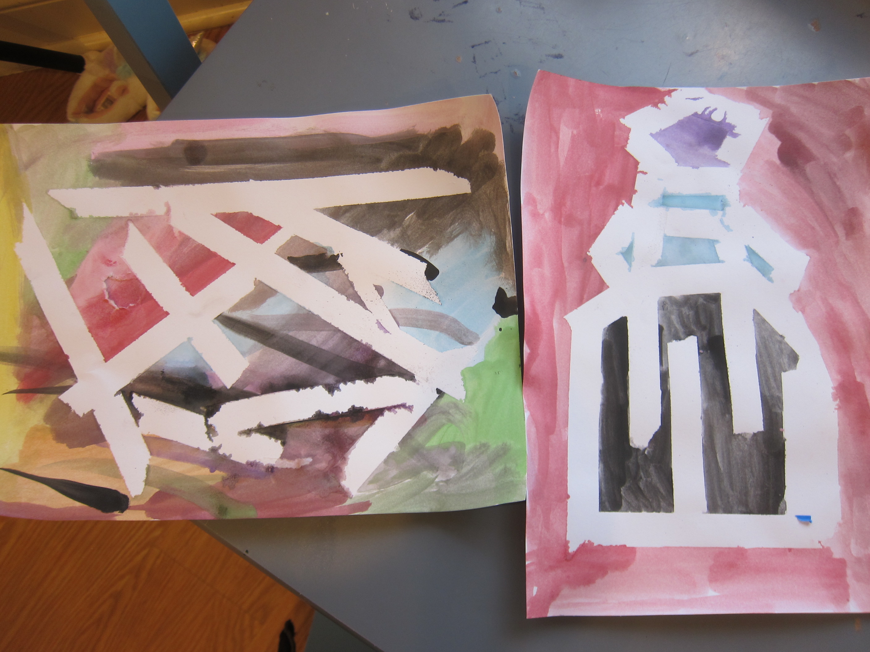 Watercolor &amp; Painter's Tape (8)