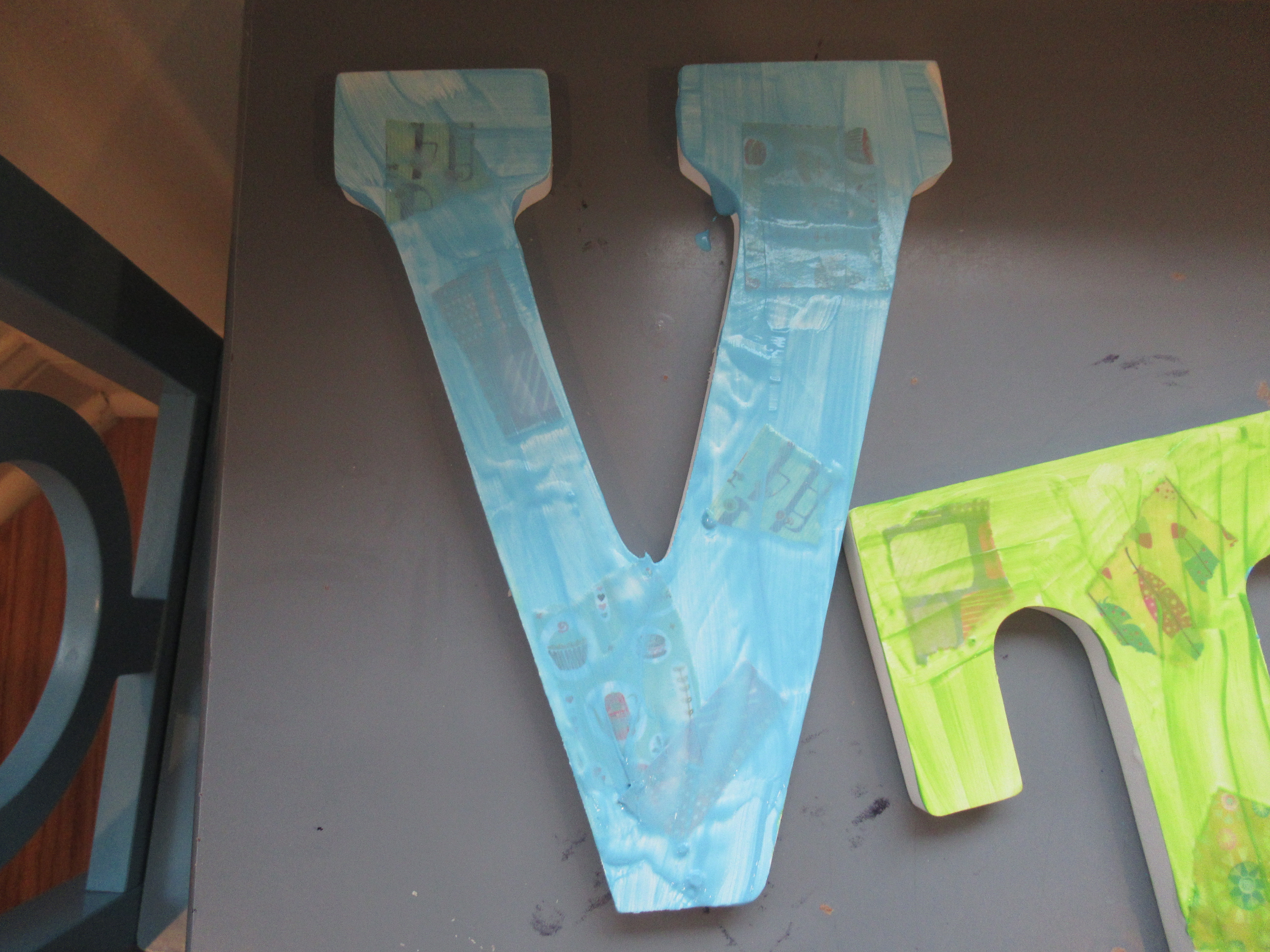 Textured Painted Letter (6)