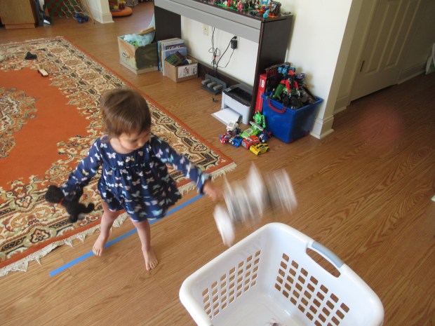 Indoor Newspaper Throwing (3)