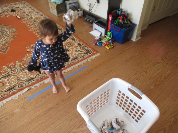 Indoor Newspaper Throwing (4)