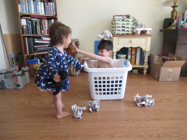 Indoor Newspaper Throwing (6)