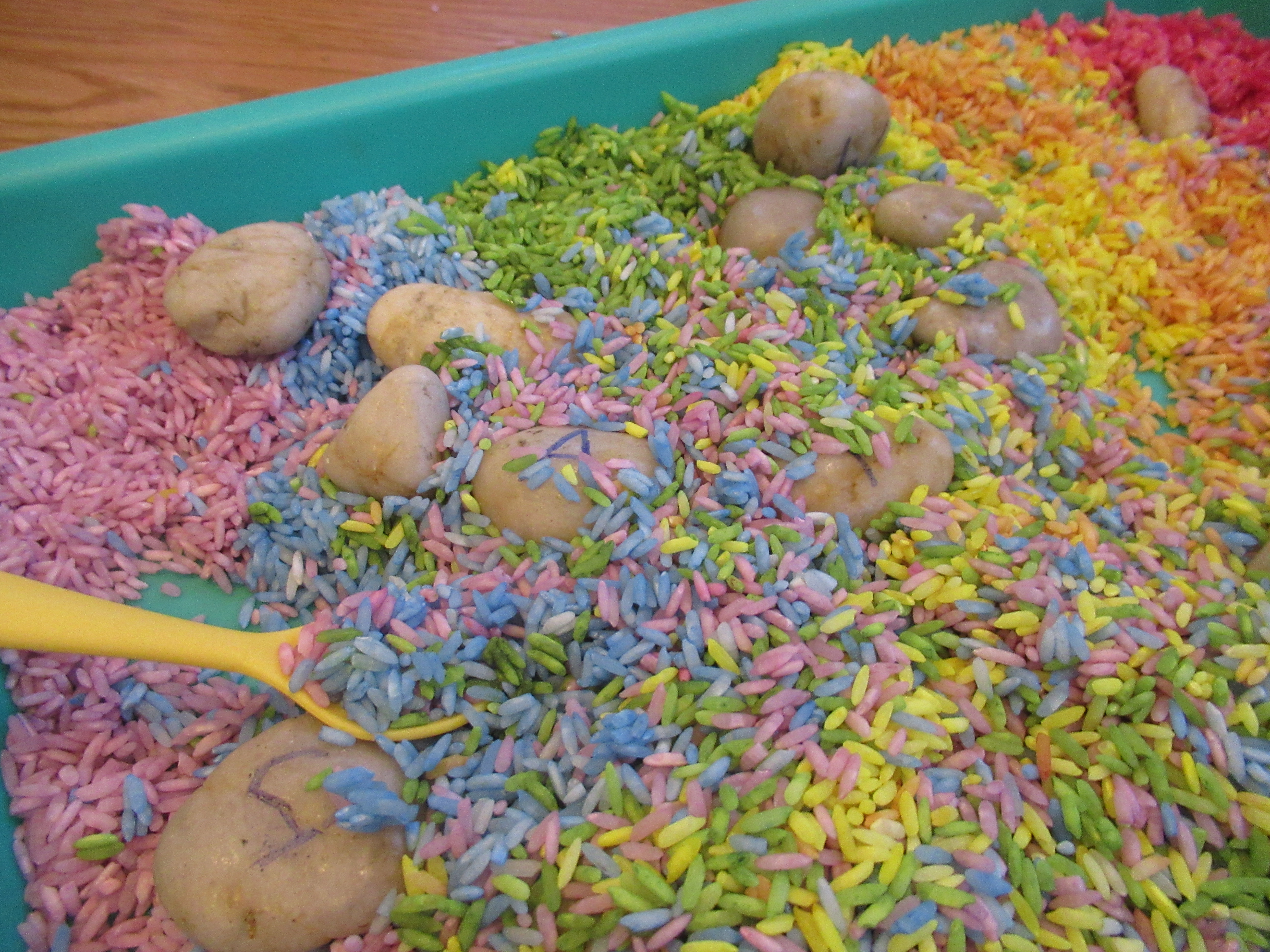 Rainbow Rice Letter Tray (10)