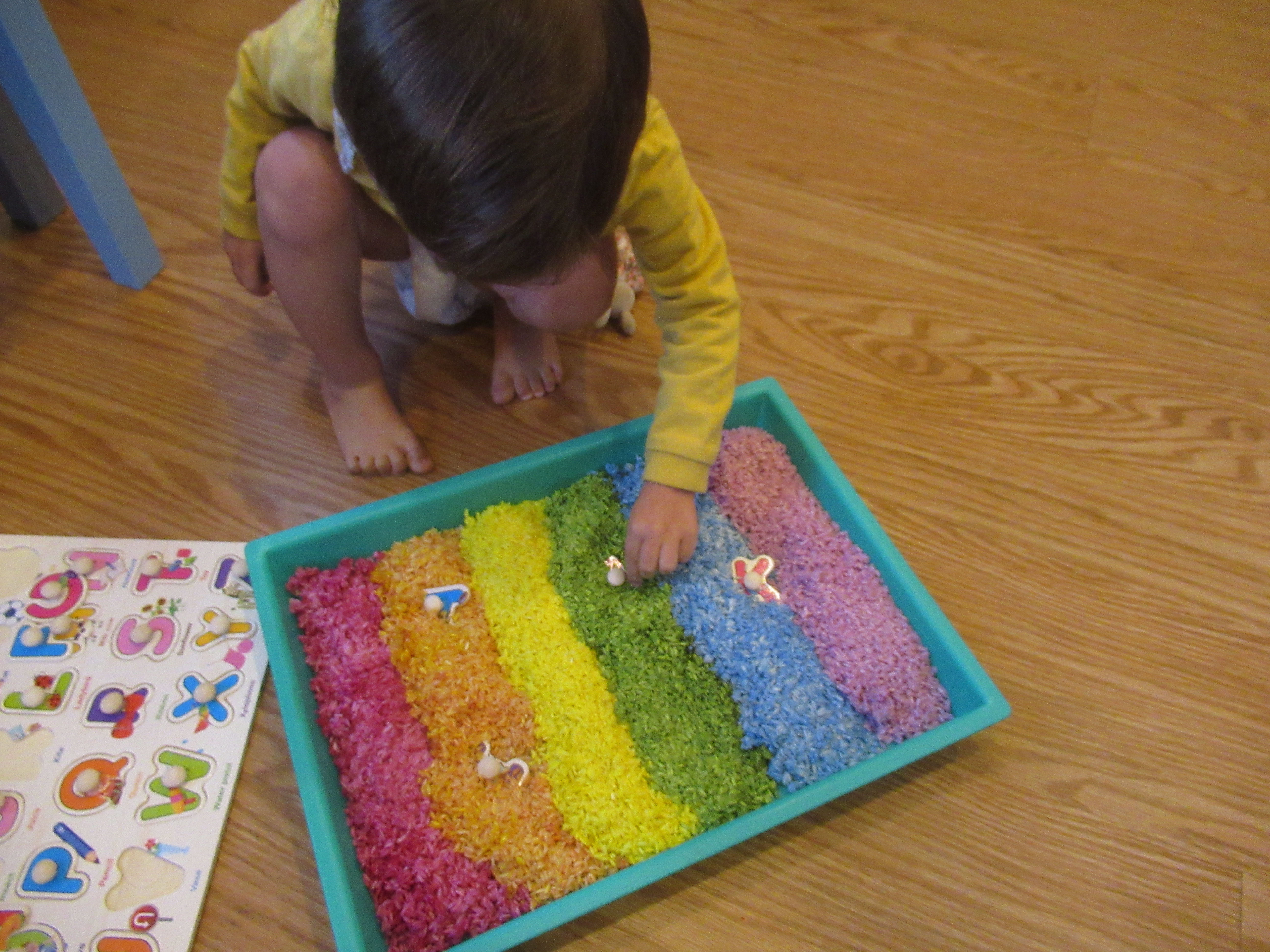 Rainbow Rice Letter Tray (3)