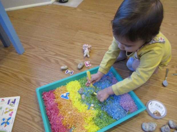 Rainbow Rice Letter Tray (7)